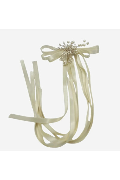 Merrie Πόρπη με σατέν φιόγκο με λεπτομέρεια από πέρλες