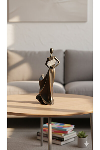 Dekoromi Dekoratif Yelpazeli Kadın Şaraplık ve Şişe Tutucu Lüks Dekorasyon Bi...