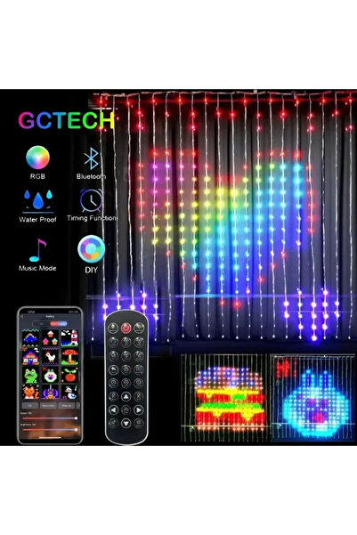 egolika kids 2x2 Metre Akıllı Perde LED - Sınırsız Renk Seçeneği - Animasyonl...