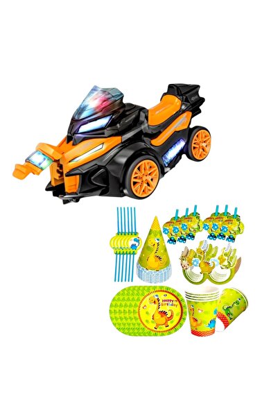 OEM Παιχνίδι μοτοσικλέτα, εκτοξευτής 3 μίνι μοτοσικλετών, πολύχρωμο, 3 ετών +...