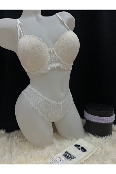 BERAUNDERWEAR Bra Set Underwear Set Bottom and Top Set Bra Kilot Set Lace Set with Gift
