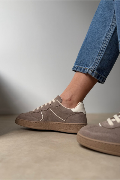 Mupa Shoes Pantofi sport pentru damă, vison, piele întoarsă