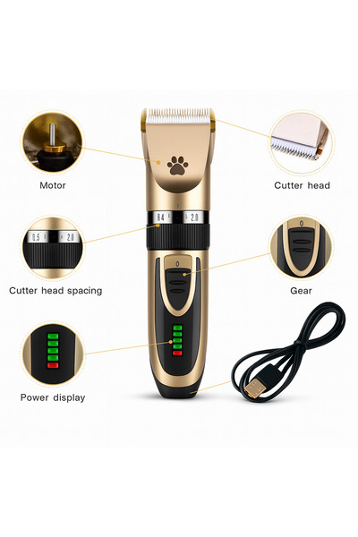 OEM Animal, cat, dog clipper, with ceramic and titanium blade, 2000mAh, 3-hour battery life, 2 speeds