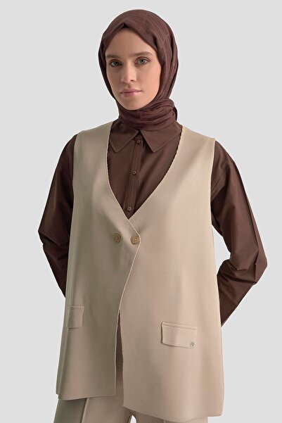 Armine TREND Vest Set Knitting Suit Dark Stone 25Ytd6117