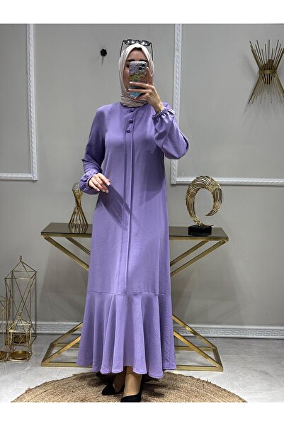 LY LEYO TEKSTİL فستان بثلاثة أزرار