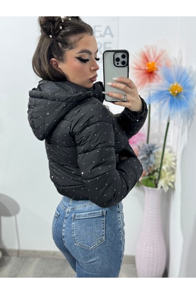 KATYDEA STORE Jachetă SORINA cu cristale argintii ștanțate