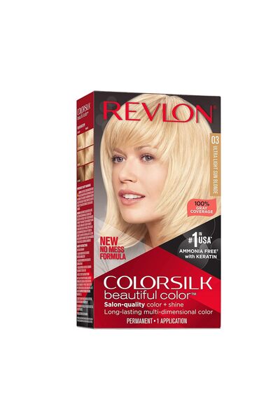 Revlon ColorSilk Beautiful Color Permanent Hair Color, 003 Ultra Light Sun Blonde, 1 Pack