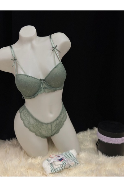 BERAUNDERWEAR Bra Set Underwear Set Bottom and Top Set Bra Kilot Set Lace Set with Gift