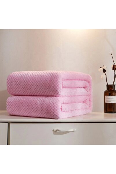 OEM Fluffy Blanket with Fur 200x230cm, Unique Pattern, Premium Material, 2 Persons, Pink