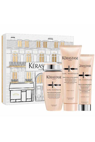 Kerastase Curl Manifesto Set, Shampoo 250ml, Conditioner 250ml and Curl Defining Treatment 150ml