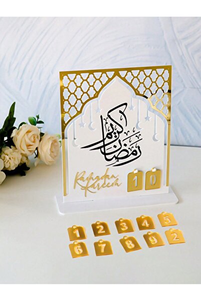 Youhe نصف قطعة، تقويم العد التنازلي للصلاة باللونين الأبيض والأسود. حبات وصلاة