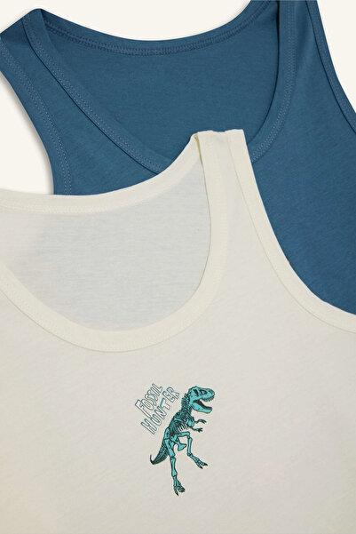 DeFacto G2305A8In264 Indigo Boys' 2-Piece Undershirt