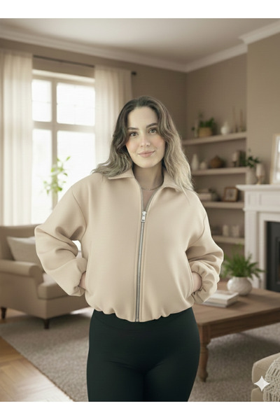 mooishan Novel Shirt Collar Short Polyester Jacket