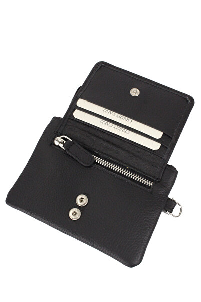 Metropolitan Mpcuz 103 Women's Unisex, Genuine Leather, Wallet Card Holder Black