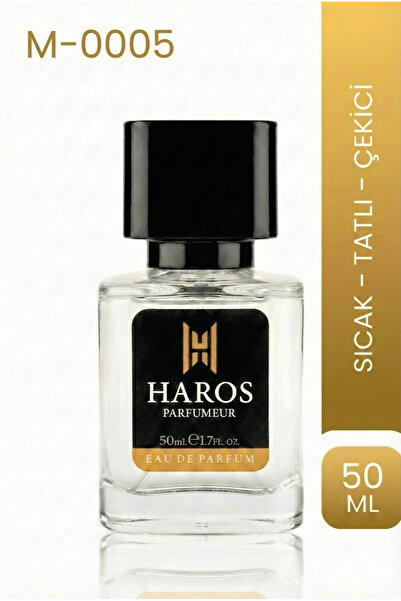 HAROS PARFUMEUR M-0005 Kalıcı Erkek Parfüm Edp 50 ml | Tatlı – Vanilyalı – Am...