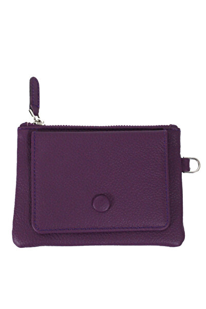 Metropolitan Mpcuz 103 Women's Unisex, Genuine Leather, Wallet Card Holder Plum