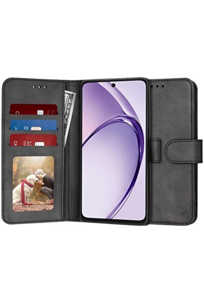 Techsuit Husă pentru Oppo A40 / A60 5G, Premium W1257, piele, negru intens