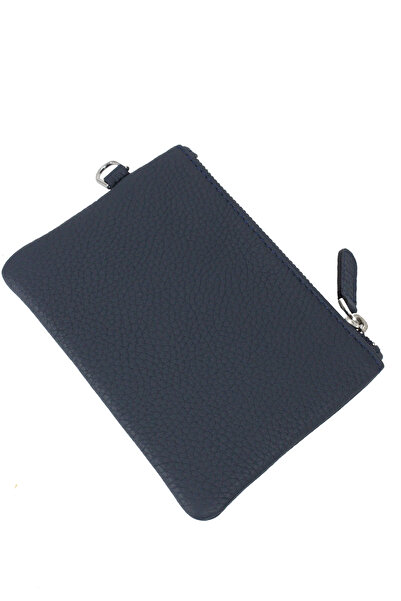 Metropolitan Mpcuz 103 Women's Unisex, Genuine Leather, Wallet Card Holder Navy Blue