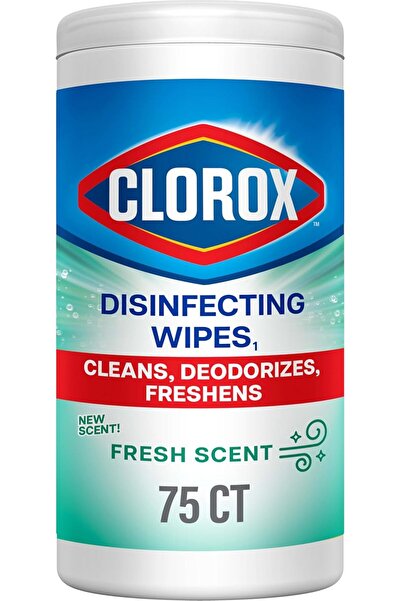 Clorox Disinfecting Wipes, 75 Wet Wipes, Fresh Scent, Bleach Free