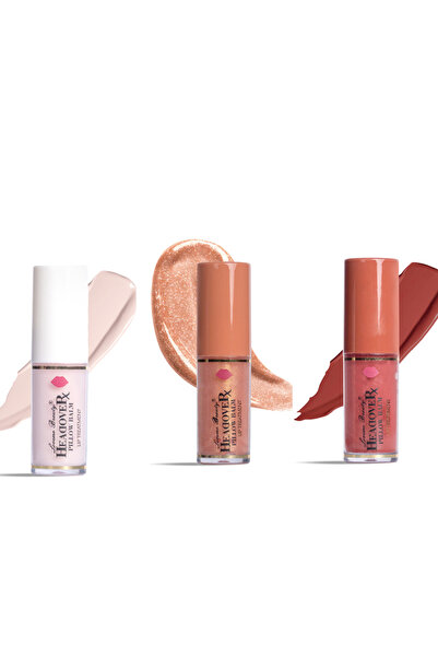 LOVEME BEAUTY مجموعة ثلاثة قلوسات الشفاه المرطّبة بالفيلر – ليب جلوس لامع ومل...