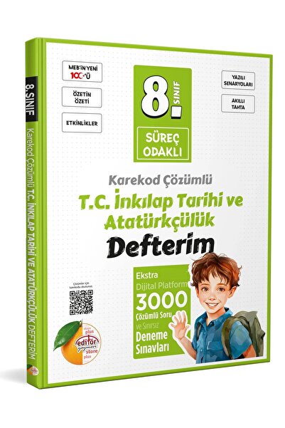 Editör Yayınevi EDİTÖR PLUS 8.Sınıf Süreç Odaklı İnkılap Tarihi Defterim
