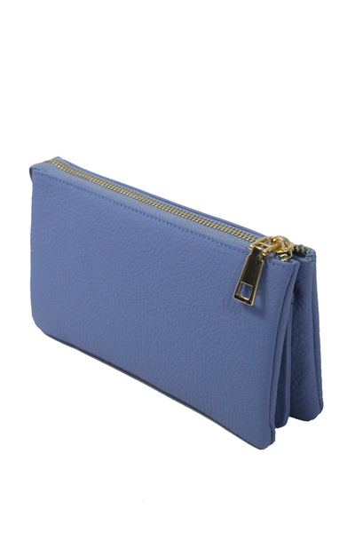 Metropolitan Mpcuz 501 Women's Unisex, Genuine Leather, Wallet Card Holder, Portfolio Blue