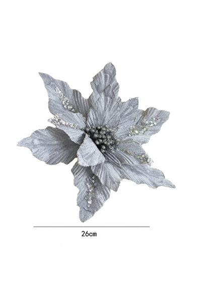 OEM Premium velvet Christmas flower, handmade in champagne color – tree ornament 26X20