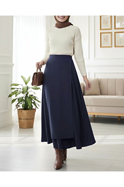 HİJABAYA Φούστα κατάδυσης με διπλό στρώμα στο μπροστινό μέρος