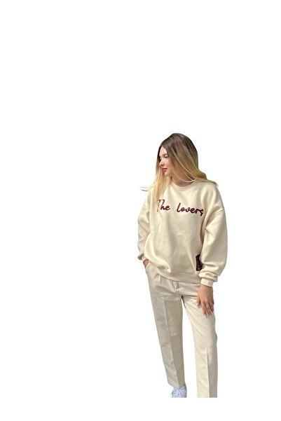 Quzu Kadın Ekru Sweatshirt