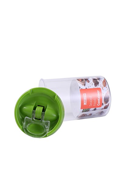 Lawazim Sealed Food Container 7x12.5cm Green - BPA Free Leak Proof Round Box