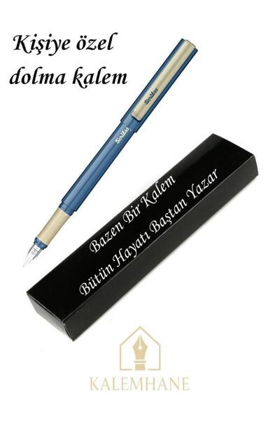 kalemhane Kişiye Özel Scrikss Dolma Kalem Özel Kutulu (İndigo) Ömür Boyu Gara...