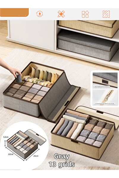 Generic Underwear Storage Box Foldable Wardrobe Organizer Dividers Organizer Honeycomb Organizer 13 Grid