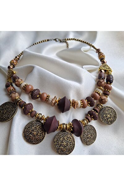 azra takı tasarım Handmade Authentic Bohemian Short Colorful ,Women's Necklace