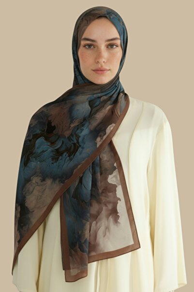 Karaca Eşarp YANKI DESEN VİSKON ŞAL - ACI KAHVE