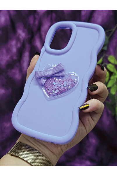 Magic Ring Realme 10 4g Compatible Heart and Ribbon Star Glitter Lilac Phone Case