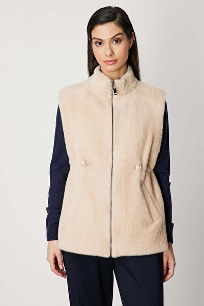 ON Dik Yaka Beli Lastikli Peluş Yelek