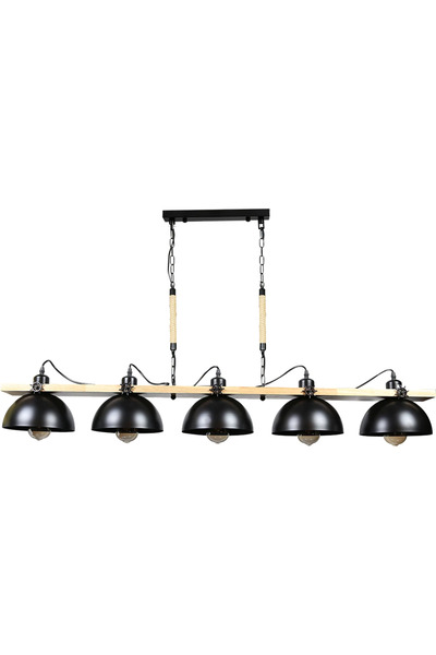 HAMER ثريا علاقي حبال مودرن اسود شكل كلاسيكي E27*5