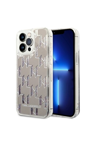 Karl Lagerfeld Carcasă Premium pentru iPhone 14 Pro Max - Monogramă Gri Metal...