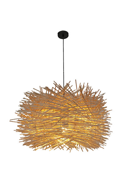 HAMER ثريا حبال علاقي مودرن 2 متر خشبي E27*1