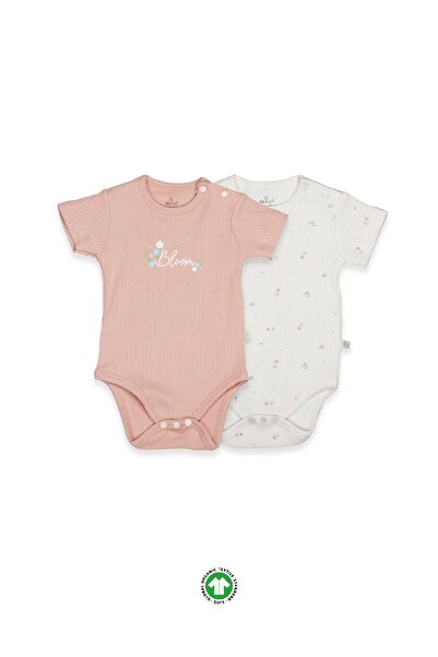 Budi Bistyle flying bloom white half sleeve 2-piece body 17118 ecru dusty rose