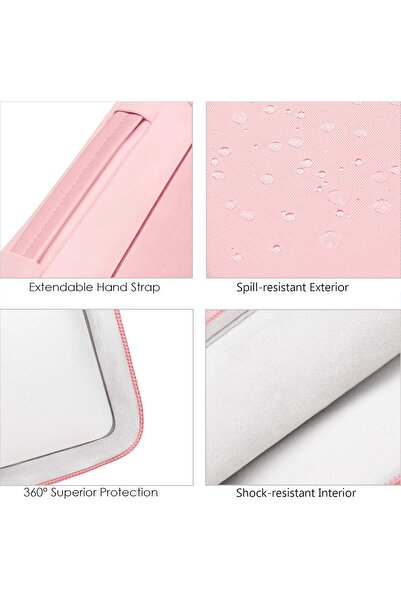 Lacdo 360° Protective 14" Laptop Sleeve Computer Case - Pink