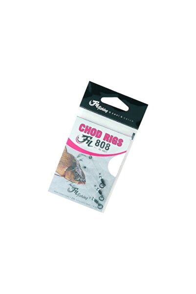 Aqua Fish-On-X Chod Rigs FIL808 Pre-tied Hooks, 3 pcs, Size #4