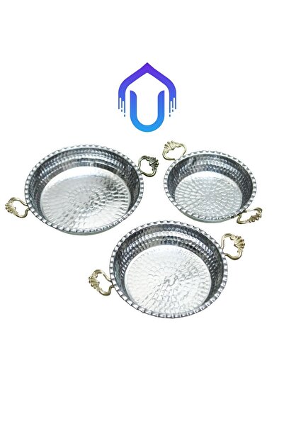 urfakent bilişim ve medya danışmanlık Alüminyum Büyük Boy 3’lü Tava Seti - Mi...