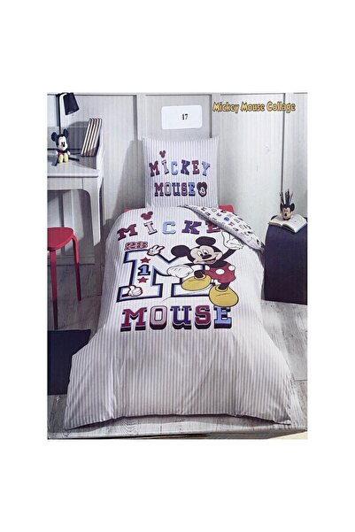 Özdilek Mickey Mouse Gri Ranforce Tek Kişilik Disney Lisanslı Lastikli Fitted...