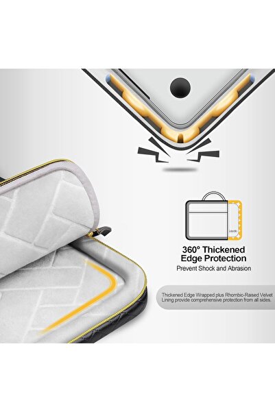 Lacdo 360° Protective 14-inch Laptop Sleeve Case - Elegant Black