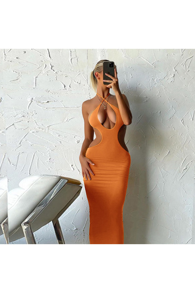 Lingerie and Fashion Style Orange Dress