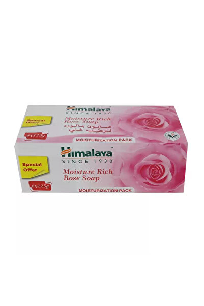 Himalaya Moisture Rich Rose Soap with Olive Oil & Cocoa Butter- 6X125gms