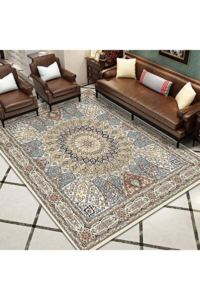 NKX سجاد أمريكي عصري ناعم مضاد للانزلاق، 200×300 سم (مخمل كريستالي بلاستيكي)