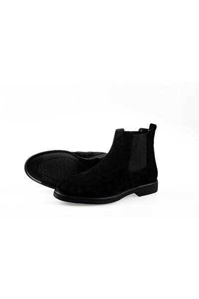 YETİŞ LUXURY MEN'S GENUINE LEATHER SIDE SUEDE SPECIAL PRODUCTION ORTHOPEDIC SOLE WINTER BOOTS (GENUINE LEATHER)