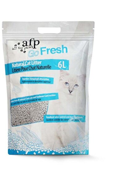 All For Paws رمل قطط طبيعي متكتل من الذرة سعة 6 لتر